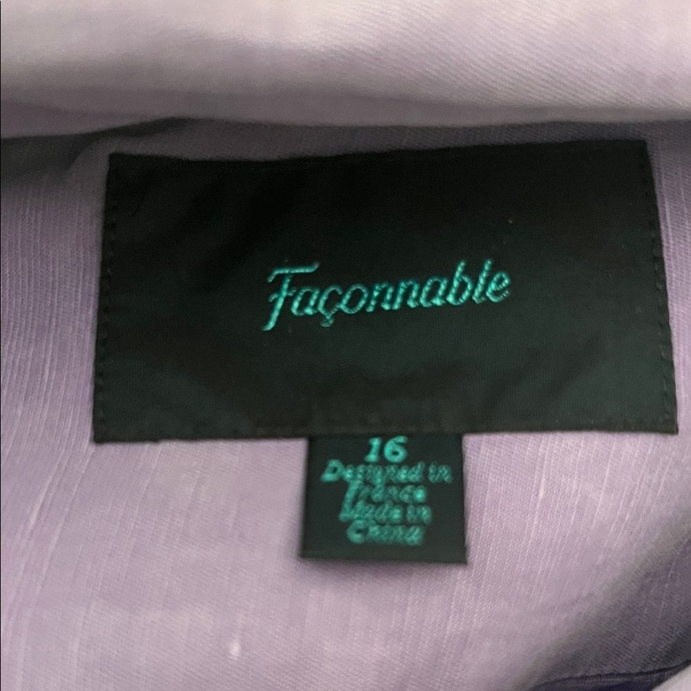Faconnable Women’s Purple Button Down Shirt - Picture 4 of 4